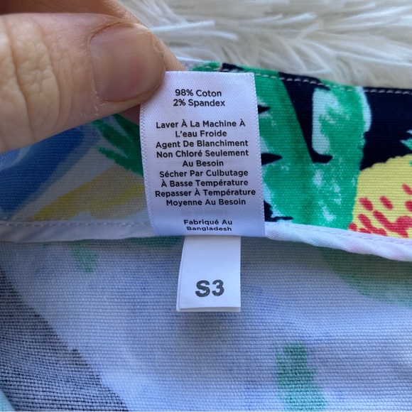 TALBOTS • Tropical Floral Flamingo Island Patterned Pencil Skirt Size 16 - Picture 11 of 13